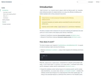 Vuepress Plugin Demo Container screenshot