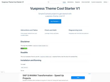 Vuepress Theme Cool screenshot