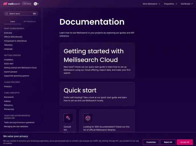 Documentation screenshot