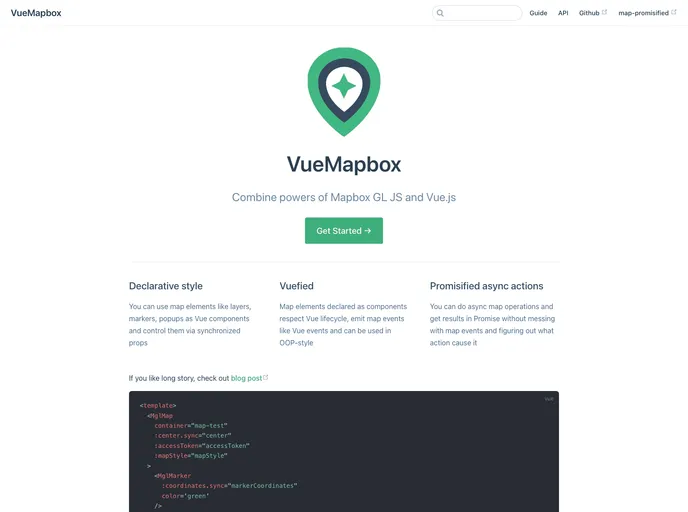 Vue Mapbox screenshot