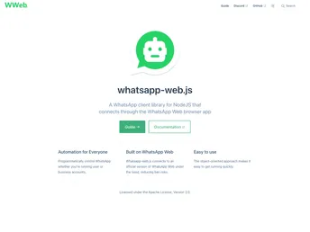 Wwebjs.dev screenshot